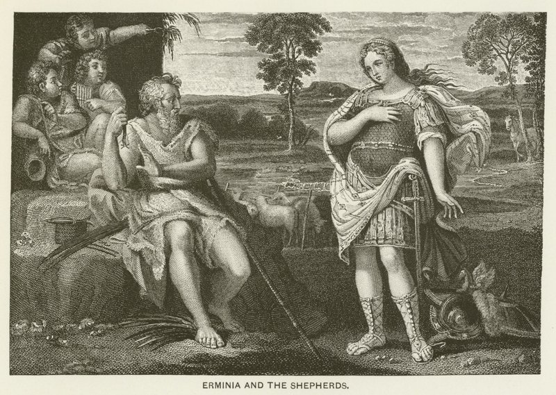 Erminia i pasterze autorstwa Domenichino