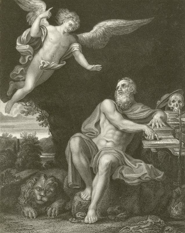 Św. Jerome z aniołem autorstwa Domenichino