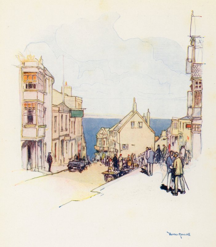 Wrażenie Lyme Regis (kolorowa litografia) autorstwa Donald (after) Maxwell
