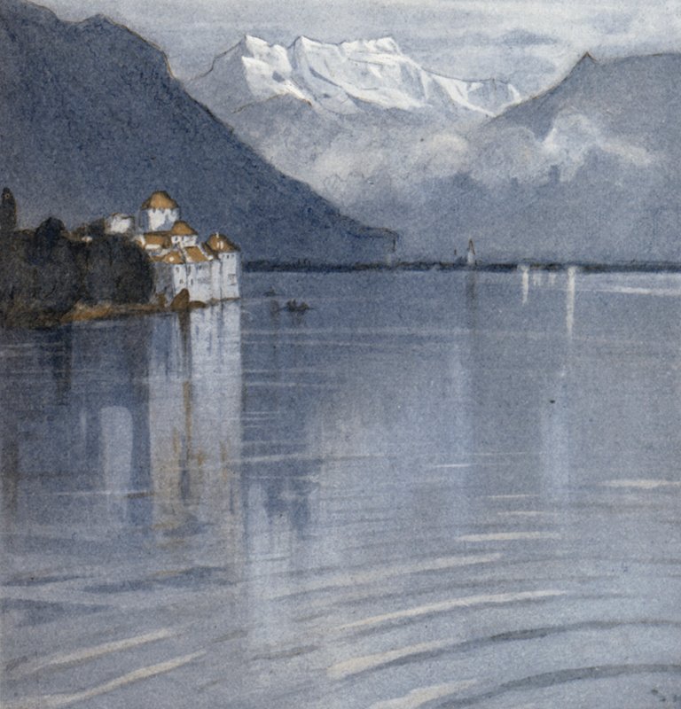 Chillon, z Poem Byrona (kolor litho) autorstwa Donald (after) Maxwell