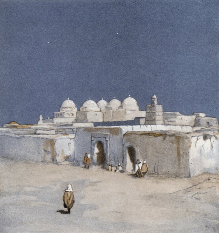 Meczet Mieczy w Kairouan (kolor lito) autorstwa Donald (after) Maxwell