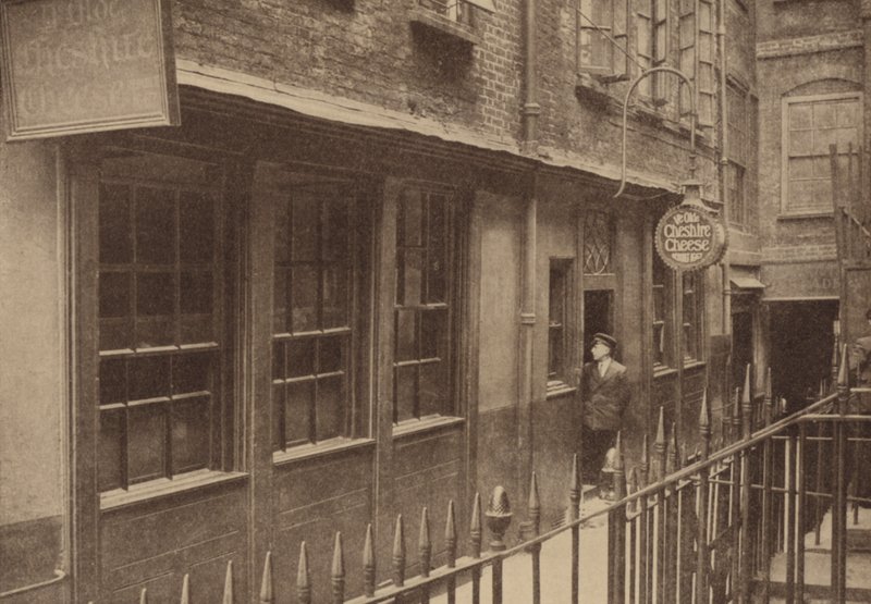 Ye Olde Cheshire Cheese Pub (zdjęcie czarno-białe) autorstwa Donald McLeish