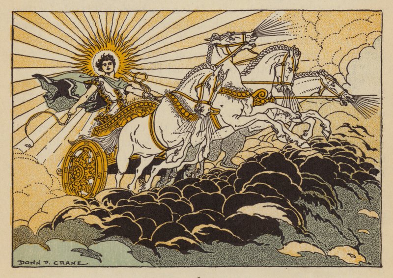 Phaethon , bóg mitologii greckiej (kolor litho) autorstwa Donn P. Crane