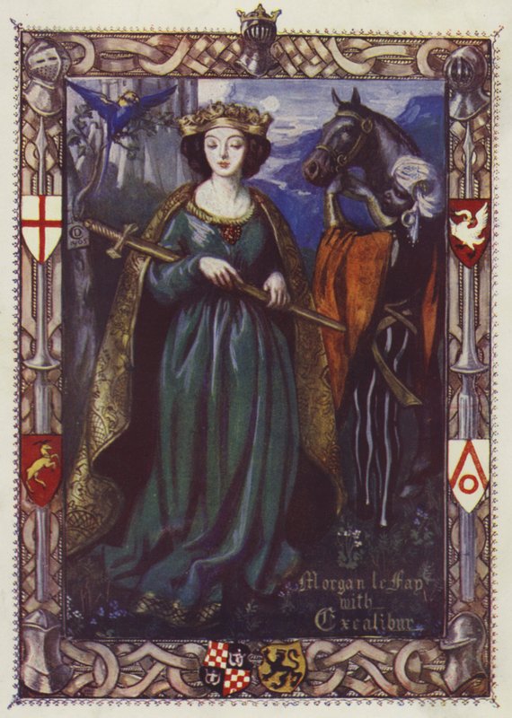 Morgan Le Fay z Excalibur autorstwa Dora Curtis