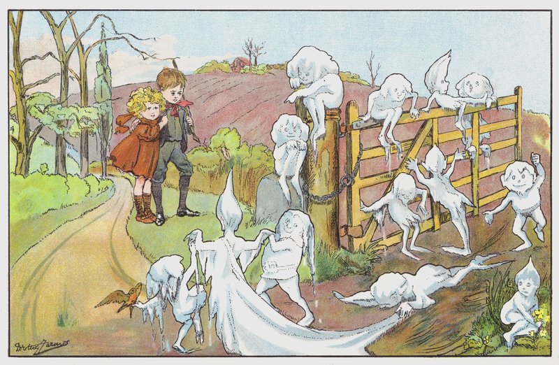 Tłum płatków śniegu autorstwa Dorothy Furniss