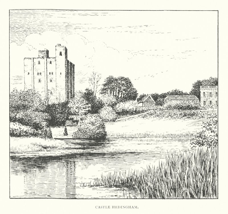 Castle Hedingham (litografia) autorstwa Duncan Moul