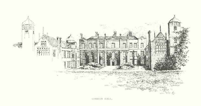 Cobham Hall (litografia) autorstwa Duncan Moul
