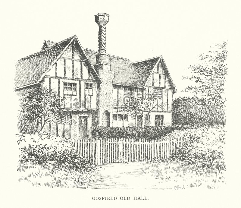 Gosfield Old Hall (litografia) autorstwa Duncan Moul