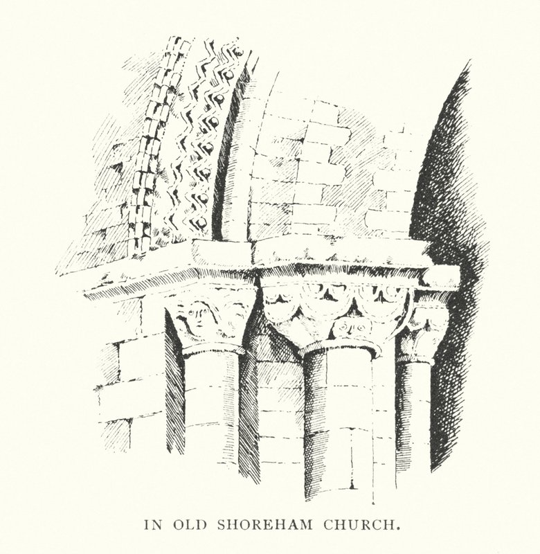 W kościele Old Shoreham (litografia) autorstwa Duncan Moul