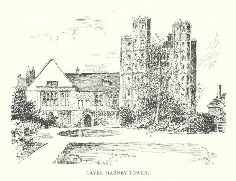 Layer Marney Tower (litografia) autorstwa Duncan Moul