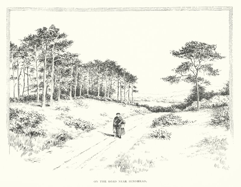 Na drodze w pobliżu Hindhead (litografia) autorstwa Duncan Moul