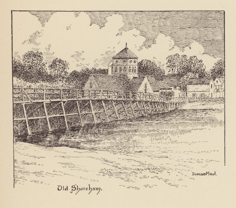 Sussex: Old Shoreham (litografia) autorstwa Duncan Moul