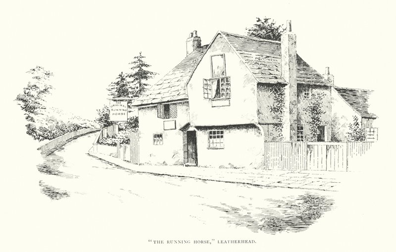 "Pędzący koń", Leatherhead (litografia) autorstwa Duncan Moul
