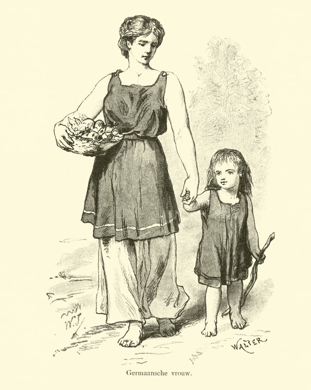 germańska kobieta autorstwa Dutch School