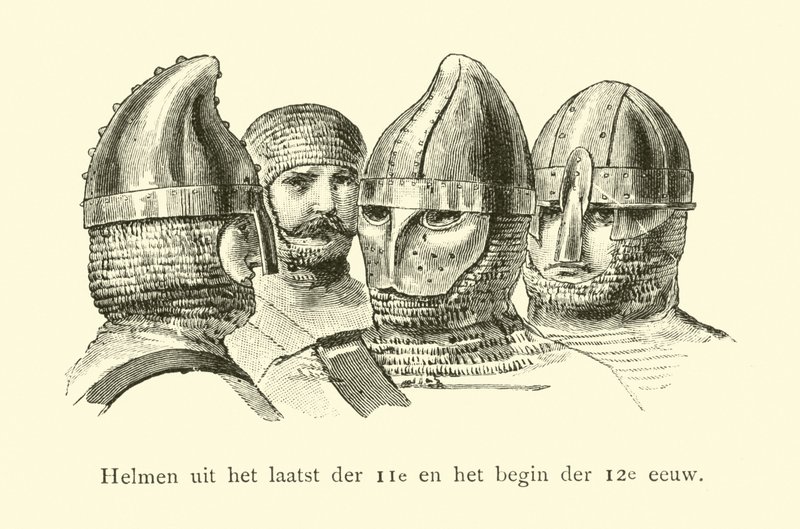 Hełmy z końca XI i początku XII wieku autorstwa Dutch School