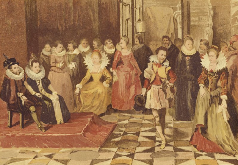 Philip William of Orange i jego żona Eleanor of Bourbon-Conde na balu. autorstwa Dutch School