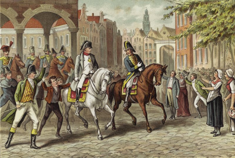 Cesarz Napoleon wjeżdżający do Utrechtu, Holandia, 1811 autorstwa Dutch School