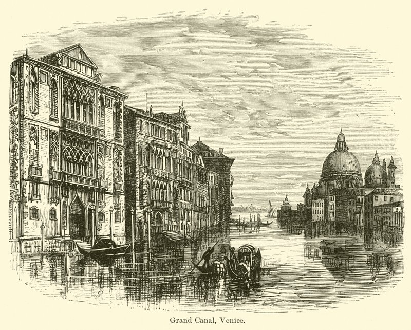 Canal Grande, Wenecja autorstwa E. Jennings