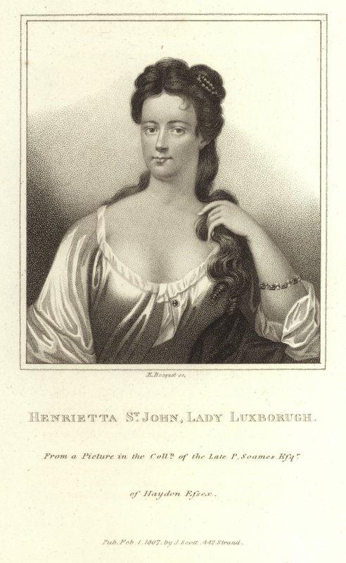 Henrietta St John Lady Luxborough autorstwa E. Bocquet