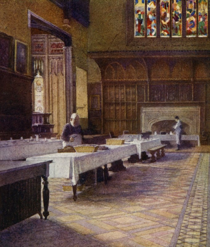 Eton: The College Dining Hall (kolor lito) autorstwa E. D. Brinton