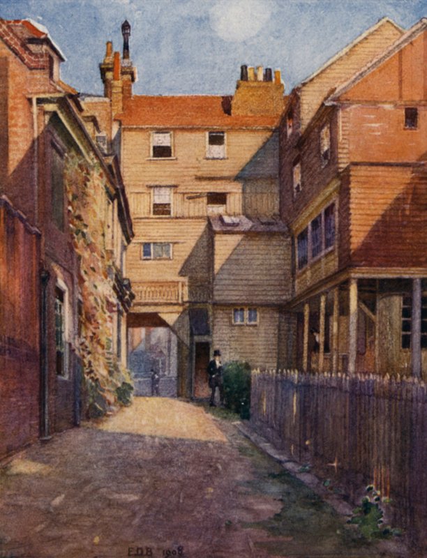 Eton: Stary Christopher Yard (kolor lito) autorstwa E. D. Brinton