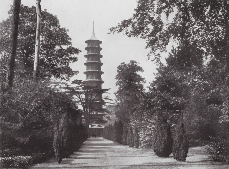 Kew Gardens, ok. 1900 r. (zdjęcie czarno-białe) autorstwa E. J. Wallis