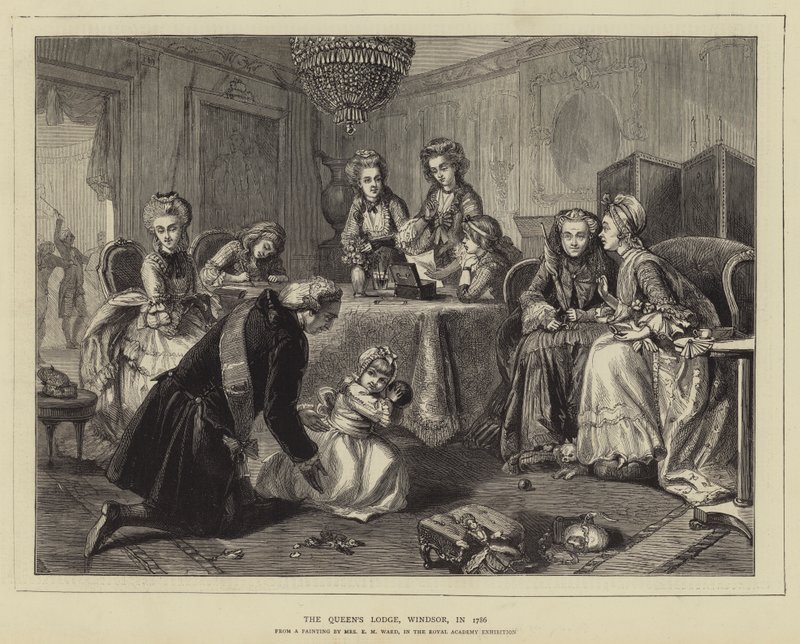 Loża Królowej, Windsor, w 1786 r. autorstwa Edgar Melville Ward