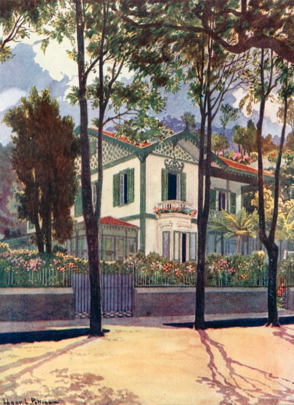 Rezydencja pana Franka H Waltera, Petropolis (kolor lito) autorstwa Edgar L. Pattison