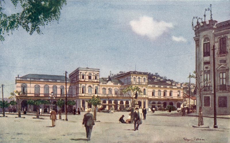 Końcówka Kolei Centralnej, Rio de Janeiro (kolor lito) autorstwa Edgar L. Pattison