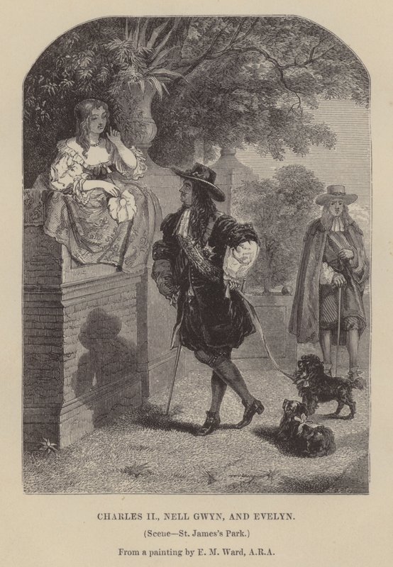 Karol II, Nell Gwyn i Evelyn, St James
