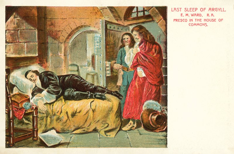 Ostatni sen Argylla (kolorowa litografia) autorstwa Edgar Melville (after) Ward