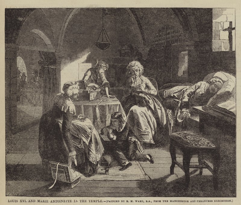 Ludwik XVI i Maria Antonina w świątyni autorstwa Edgar Melville Ward