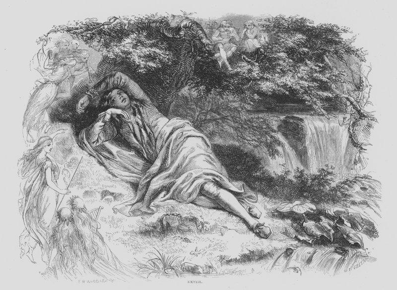 John Milton, Zamyślony autorstwa Edgar Melville after Ward