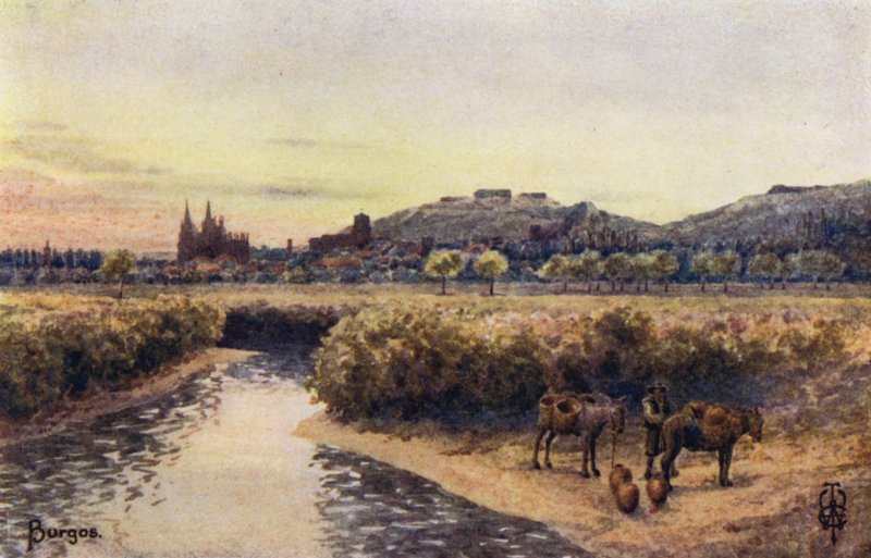 Północna Hiszpania: Burgos, Ze Wschodu (kolor lito) autorstwa Edgar T. A. Wigram