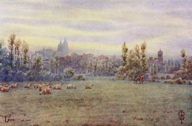 Północna Hiszpania: Leon, From the Pajares Road (kolor lito) autorstwa Edgar T. A. Wigram