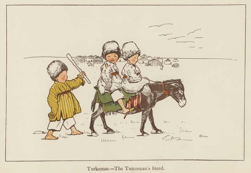 Turkestan, rumak turkomański autorstwa Edith Farmiloe