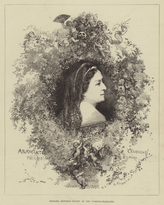 Madame Arnould Plessy, z Comedie-Francaise autorstwa Edmond Morin