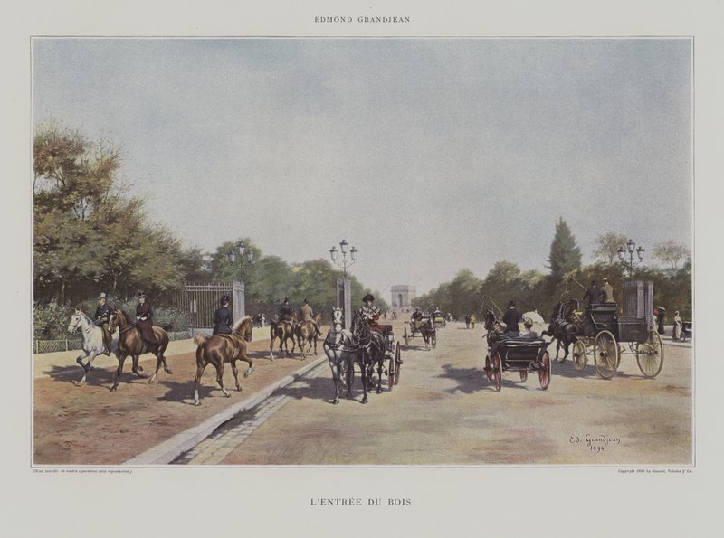 Wejście do Lasku Bulońskiego autorstwa Edmond Georges Grandjean