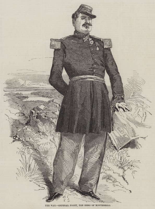 Wojna, generał Forey, bohater Montebello autorstwa Edmond Morin