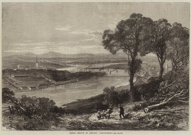 Książę Artur w Irlandii, Londonderry autorstwa Edmund Morison Wimperis