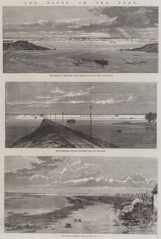 Powódź w Fens autorstwa Edmund Morison Wimperis