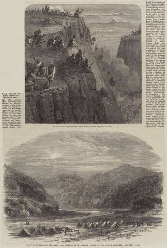 Wojna w Bhutanie autorstwa Edmund Morison Wimperis