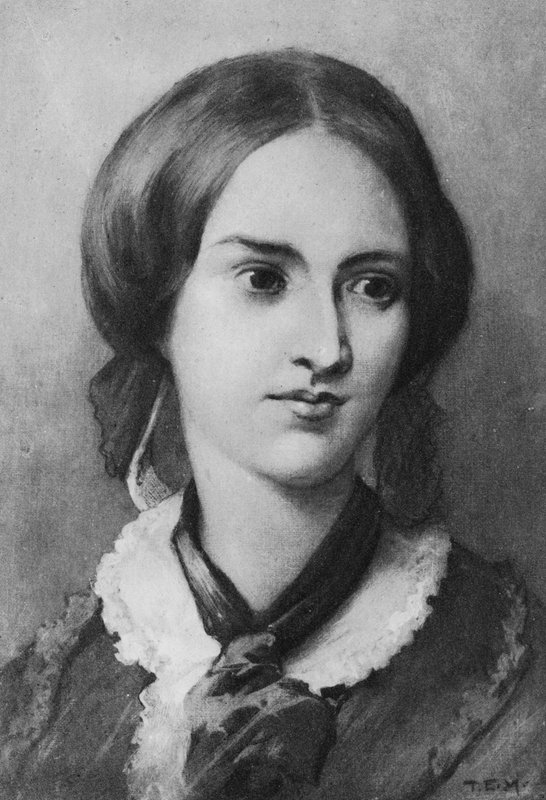 Portret Charlotte Bronte (lito) autorstwa Edmund Henry Garrett