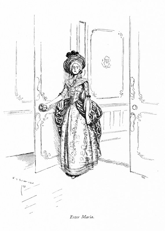 Ilustracja do "Szkoły skandalu" Sheridana (grafika) autorstwa Edmund Joseph (after) Sullivan
