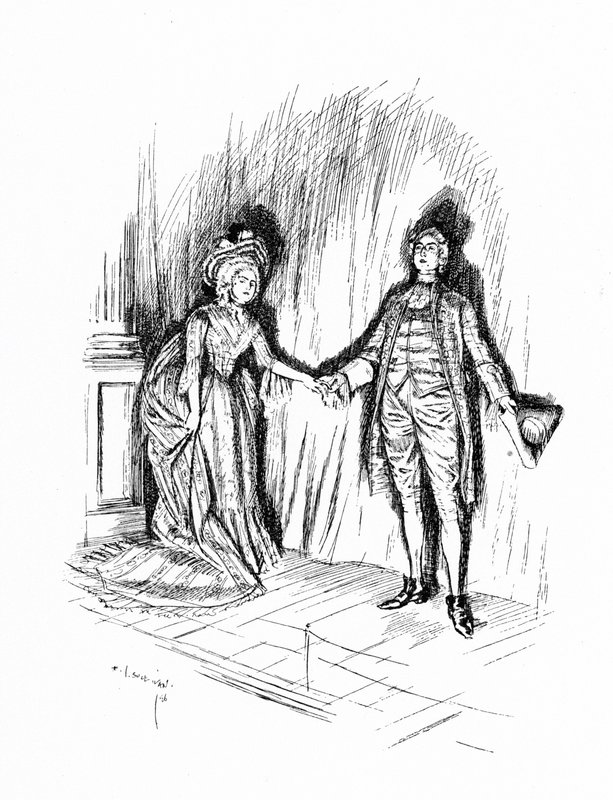 Ilustracja do "Szkoły skandalu" Sheridana (grafika) autorstwa Edmund Joseph (after) Sullivan