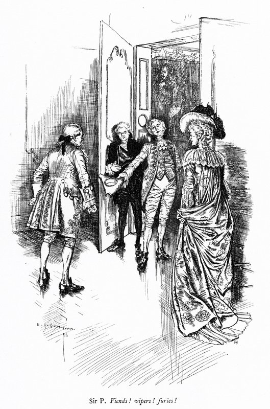 Ilustracja do "Szkoły skandalu" Sheridana (grafika) autorstwa Edmund Joseph (after) Sullivan