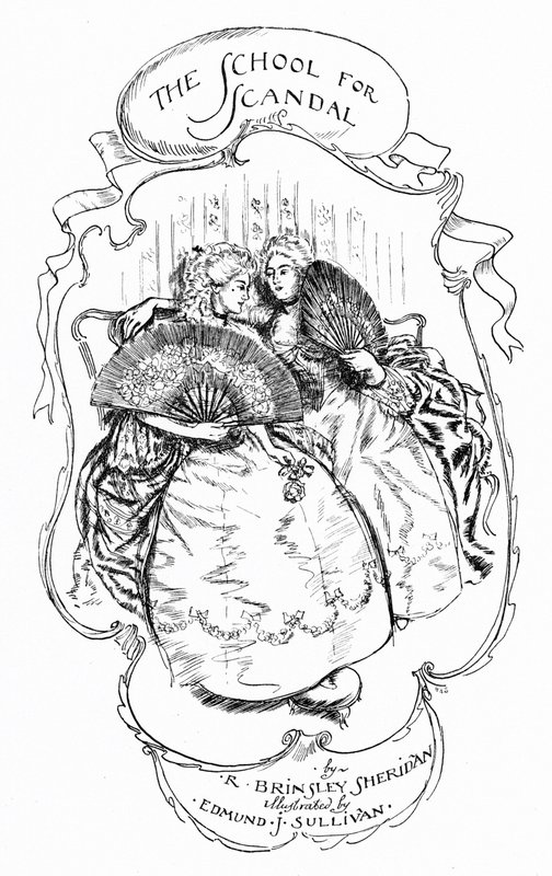 Ilustracja do Szkoły Skandalu (grafika) autorstwa Edmund Joseph (after) Sullivan
