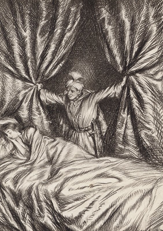 William Shakespeare: Tragedia Otella, maura weneckiego, akt V, scena 2 (litografia) autorstwa Edmund Joseph (after) Sullivan