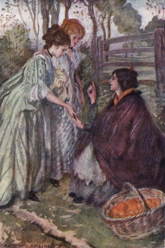 Ilustracja do The Vicar of Wakefield autorstwa Olivera Goldsmitha (kolor lito) autorstwa Edmund Joseph Sullivan