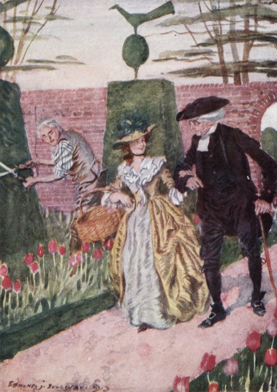 Ilustracja do The Vicar of Wakefield autorstwa Olivera Goldsmitha (kolor lito) autorstwa Edmund Joseph Sullivan